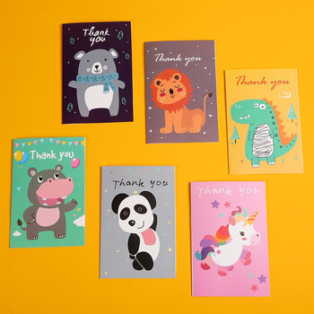 恬星卡通教师节贺卡动物贺卡感谢卡thank You感恩节生日节日礼物卡片礼物卡卡通感谢贺卡一套6张 图片价格品牌报价 京东