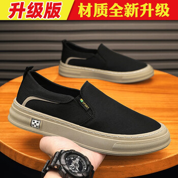 耐克顿老北京布鞋男士夏季2024新款休闲板鞋防滑一脚蹬工作懒人帆布潮