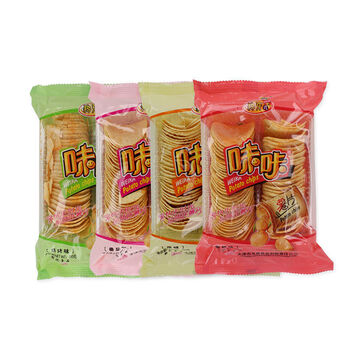 富润世 味咔薯片整箱狗牙儿食品香脆可口休闲美味零食一箱24袋四口味