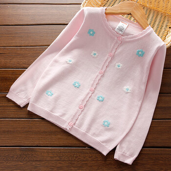 女童毛衣开衫夏季薄款女宝宝外搭空调衫外套婴儿童针织衫韩版春秋