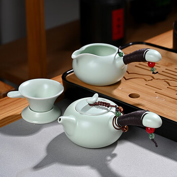 陶瓷懒人茶壶带过滤家用青瓷功夫茶具套装茶杯泡茶器单壶茶漏公道