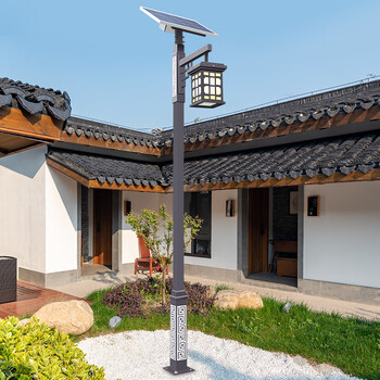 博雷奇亿路通明 太阳能超亮led中式庭院灯室外仿古古风路灯花园别墅