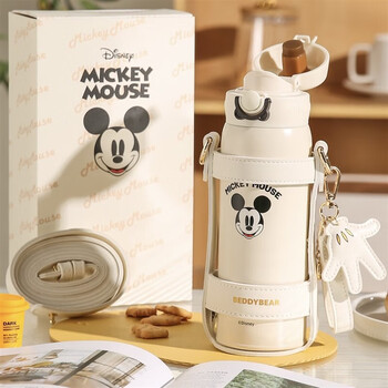熊迪士尼米老鼠联名款米奇保温杯不锈钢宝宝学生便携水杯· 淘气米奇