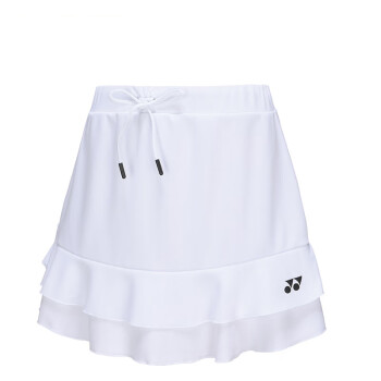 YONEX 尤尼克斯女士运动短裙羽毛球短裤 220074短裙白色 L