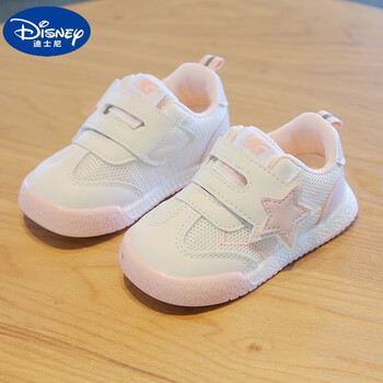 迪士尼学步鞋女宝宝鞋子春秋2024新款软底婴儿鞋1一3岁男童透气小童网