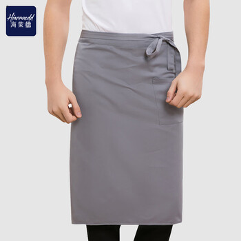 海蒙德(hiarmnodd)厨师服半身围裙餐厅服务员后厨时尚精品中围 可定制
