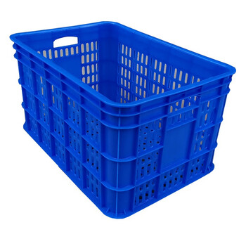 筐箩筐长方形蔬菜水果筐服装整理收纳箱塑料周转箱680大筐蓝色465斤