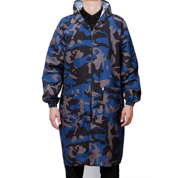 茗缘娅加长男士防水罩衣加厚长袖拉链防油单加绒外套围裙工作服大人