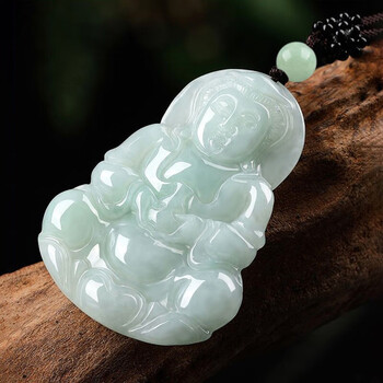 翡翠玉观音吊坠男士玉石观音挂件观世音菩萨玉坠玉佩 翡翠玉观音吊坠