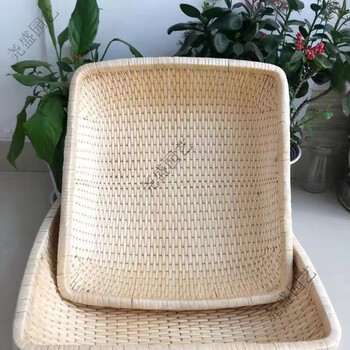 奔新农(BENXINNONG)柳编笸筐藤编收纳簸箩簸萁馒头筐家用干果货馍卤菜柳条饼筐长方形 手工柳编长50宽47高14厘米【图片 价格 品牌 ...