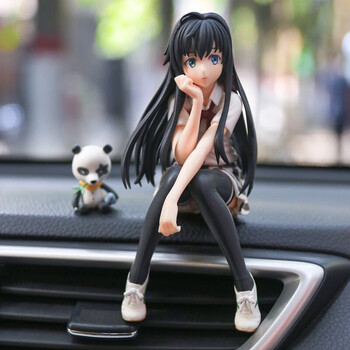 台汽车摆件创意车内饰品装饰仿真汽车模型香水座小车用品雪乃小熊猫