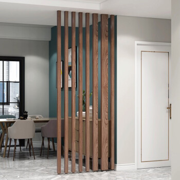 暖阁小屋 实木隔断屏风木条柱子客厅入户玄关原木立柱卫生间干湿区