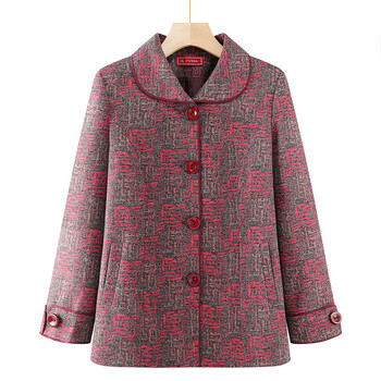 婉芹中老年人女装秋装外套女60岁70奶奶装短款老太太春秋老人衣服新款