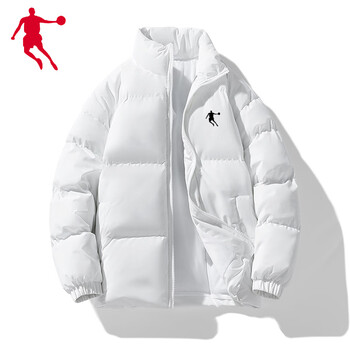 乔丹羽绒服男冬季2023新款加厚保暖立领潮流休闲运动大码 白色 l 120