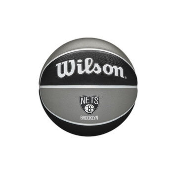 威尔胜wilsonxnba7号室内室外通用篮球橡胶bronets篮网球队签名黑灰色