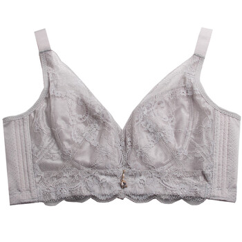 无钢圈无海绵姿立方内衣大码诱惑文胸调整型聚拢 灰色 75b