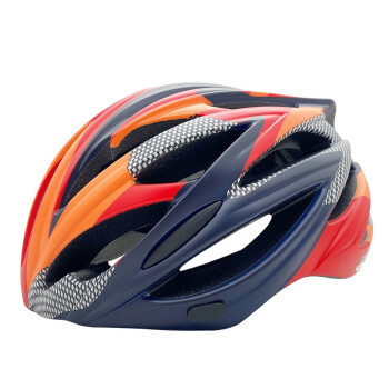 滑启hope速滑头盔轮滑溜冰旱冰鞋平衡自行车安全防护透气帽子 蓝红橘