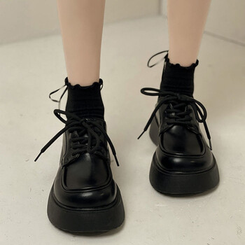 猪腰子鞋jk鞋lo洛丽塔ita小皮鞋春季英伦风女鞋松糕厚底大头jk小皮鞋