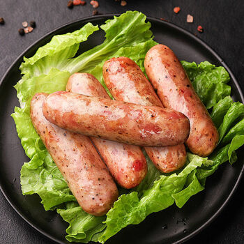 石烤肠地道肠纯肉肠热狗肠风味烧烤火腿肠脆皮大香肠发原味40根4斤