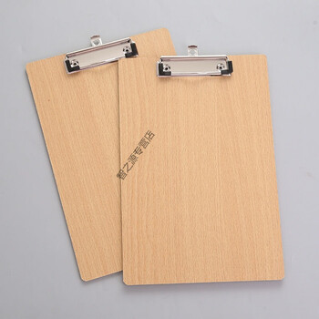 定制适用平夹木质纸质文件夹商务办公用文件夹板a416k32k带挂钩写字板