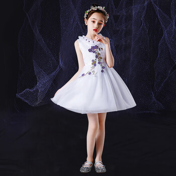 六一儿童节主持人服装儿童大合唱服演出服女童蓬蓬裙舞蹈服装儿童节