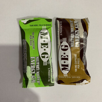 美国军事咖啡因能量口香糖防困糖meg1包5颗留兰香薄荷肉桂