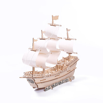 郑和宝船飞机diy手工儿童组装玩具拼图地摊 c-033 明朝商船