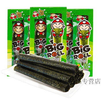 泰国进口老板仔海苔卷休闲食品即食海苔bigroll儿童零食小吃 27g