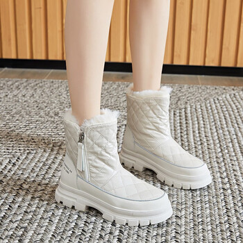 feelaces雪地靴女冬季保暖加厚短筒棉鞋靴2021女生潮牌时尚女网红潮流