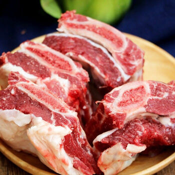 新鲜原切牛排骨多肉肋排黄牛排骨生牛肉冰鲜急冻牛肋排一整箱批发2斤