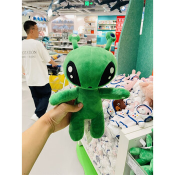 宜家新款 艾顿斯帕 毛绒玩具 外星人/绿色 34 厘米 外星人/绿色34 厘
