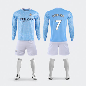 林盼专卖2022曼城球衣足球服运动套装男儿童印订做哈兰德比赛训练队服