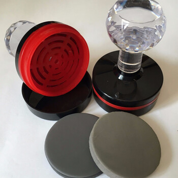 水晶柄光敏材料批发配7mm光敏垫印章材料光敏印章材料批发圆形hb5010