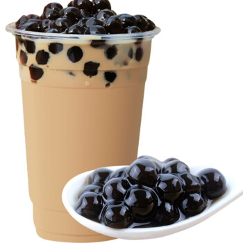 广禧黑珍珠粉圆1kg奶茶饮品原料黑糖粉圆珍珠原味珍珠豆珍珠奶茶店