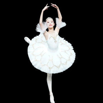 馨悠洁 儿童芭蕾舞裙tutu裙儿童芭蕾舞裙演出服小天鹅舞蹈服白色女童