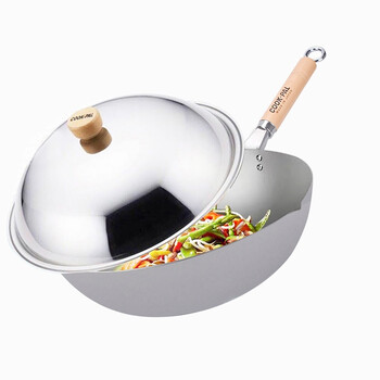 德国钛合金炒锅高端进口品质养生锅具超轻纯钛炒锅钛锅不粘锅无涂层