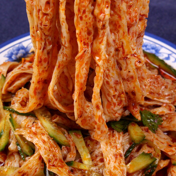 德祥隆陕西特产 香辣牛筋面280g*10袋 酸辣湿牛津面 方便速食带调料