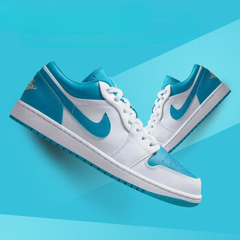 chlqekeith官网推荐aj1白蓝复古低帮男子air乔1low篮球鞋莆田纯原版