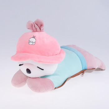 充电热水袋冬季加绒防爆电暖宝流氓兔卡通双插手暖手宝 粉色流氓兔633