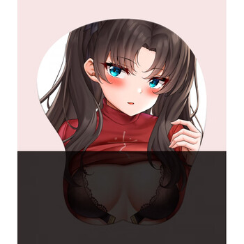 原神八重樱子喜多川3d胸立体鼠标垫碧蓝航线游戏动漫硅胶护手腕垫定制