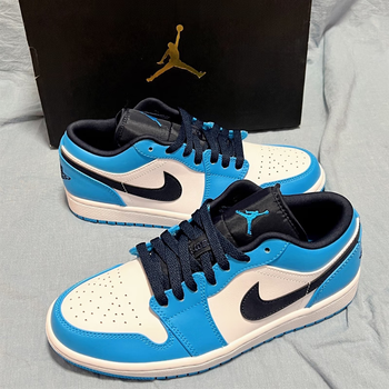low aj1午夜蓝 低帮男鞋女运动板鞋莆田纯原童鞋 aj1北卡蓝 男鞋/女鞋