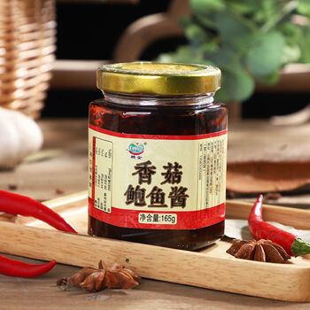 山东香菇鲍鱼酱香辣即食海鲜酱辣椒酱拌饭瓶装调味品厂家直销香菇鲍鱼