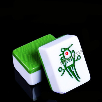 一级3652mm小号中号大号手搓麻将牌50mm一级蓝绿108张