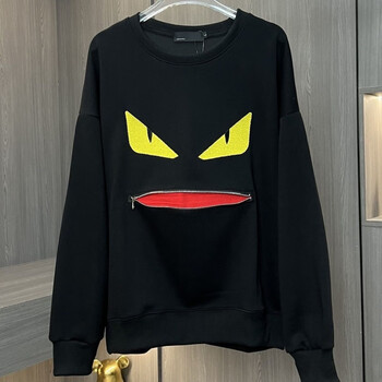 西木柒小怪兽外套 加绒卫衣男小怪兽衣服网红ins百搭潮牌外套社会精神