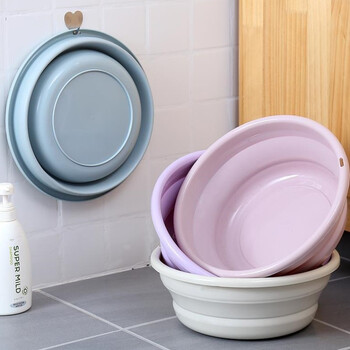 法思纳可折叠脸盆便携式旅行洗衣服盆子塑料盆伸缩盆水盆家用折叠洗脸