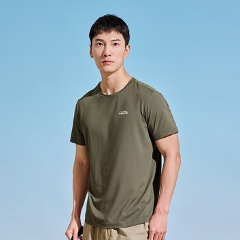 探路者速干t恤 23春夏情侣短袖 运动舒适吸汗透气功能上衣tajjbl81729