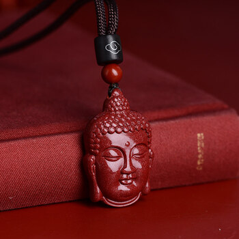 福禄虎朱砂吊坠原矿大日如来佛头男女本命佛挂件项链本命年礼物定制款