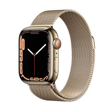 series7代 6代不锈钢苹果手表 iwatch 蜂窝ecg运动s5 红色 星光色44mm