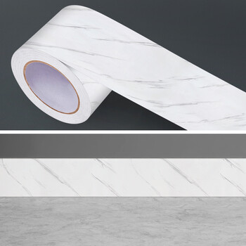 据通自粘墙纸踢脚线墙贴pvc防水防霉腰线踢脚线贴纸过门石瓷砖波导线