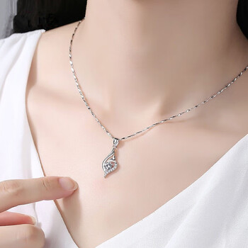 铂金项链 一眼万年吊坠